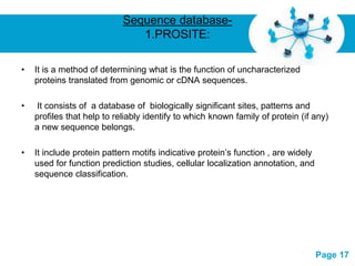 Protein database | PPT
