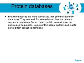 Protein database | PPT