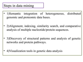Protein databases and data mining in proteomics | PPTX