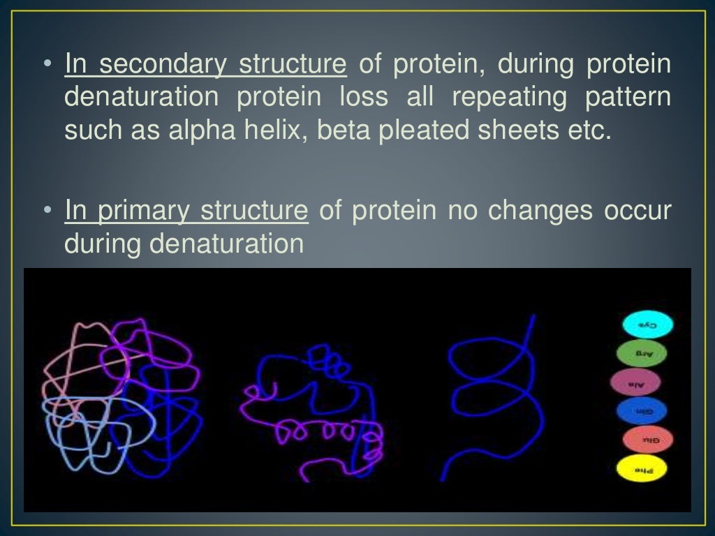 Protein denaturation