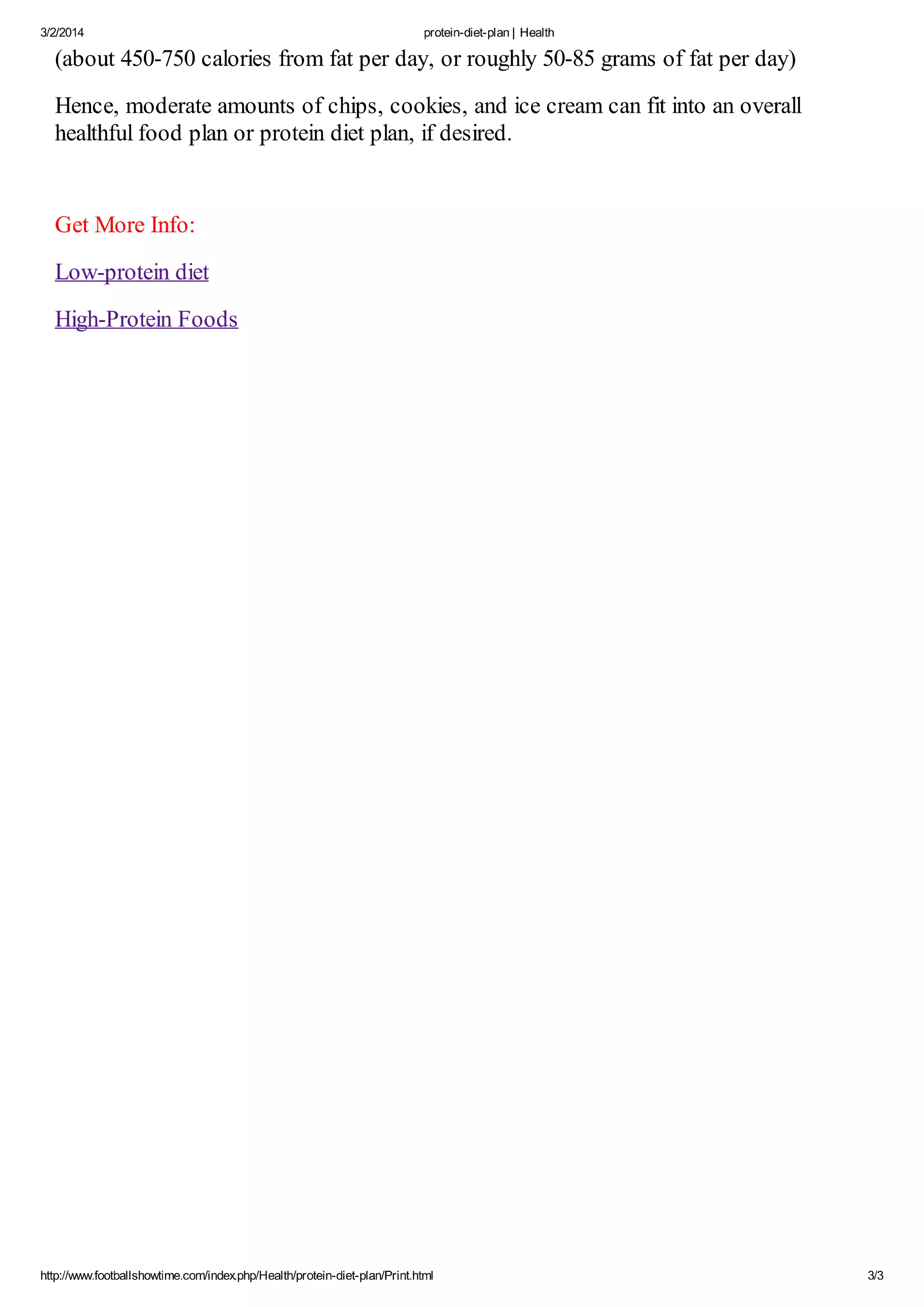 Protein Diet Plan PDF Free Download