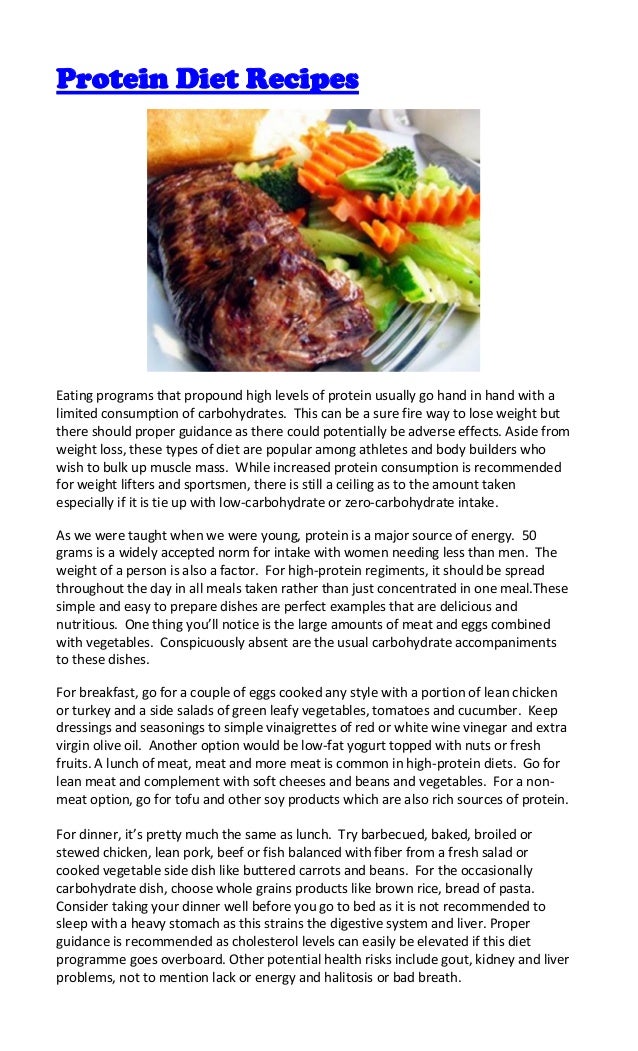 Protein Diet Recipes
