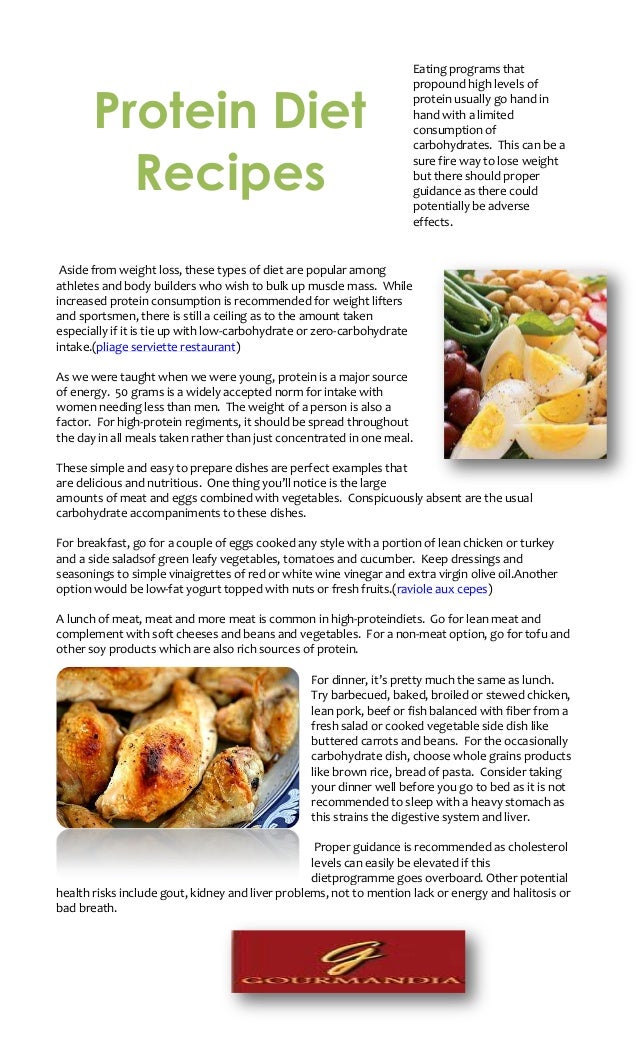 Protein diet recipes