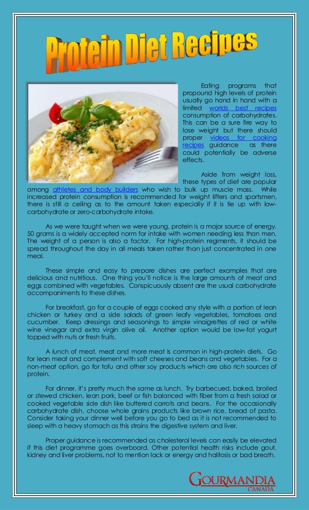 Protein diet recipes