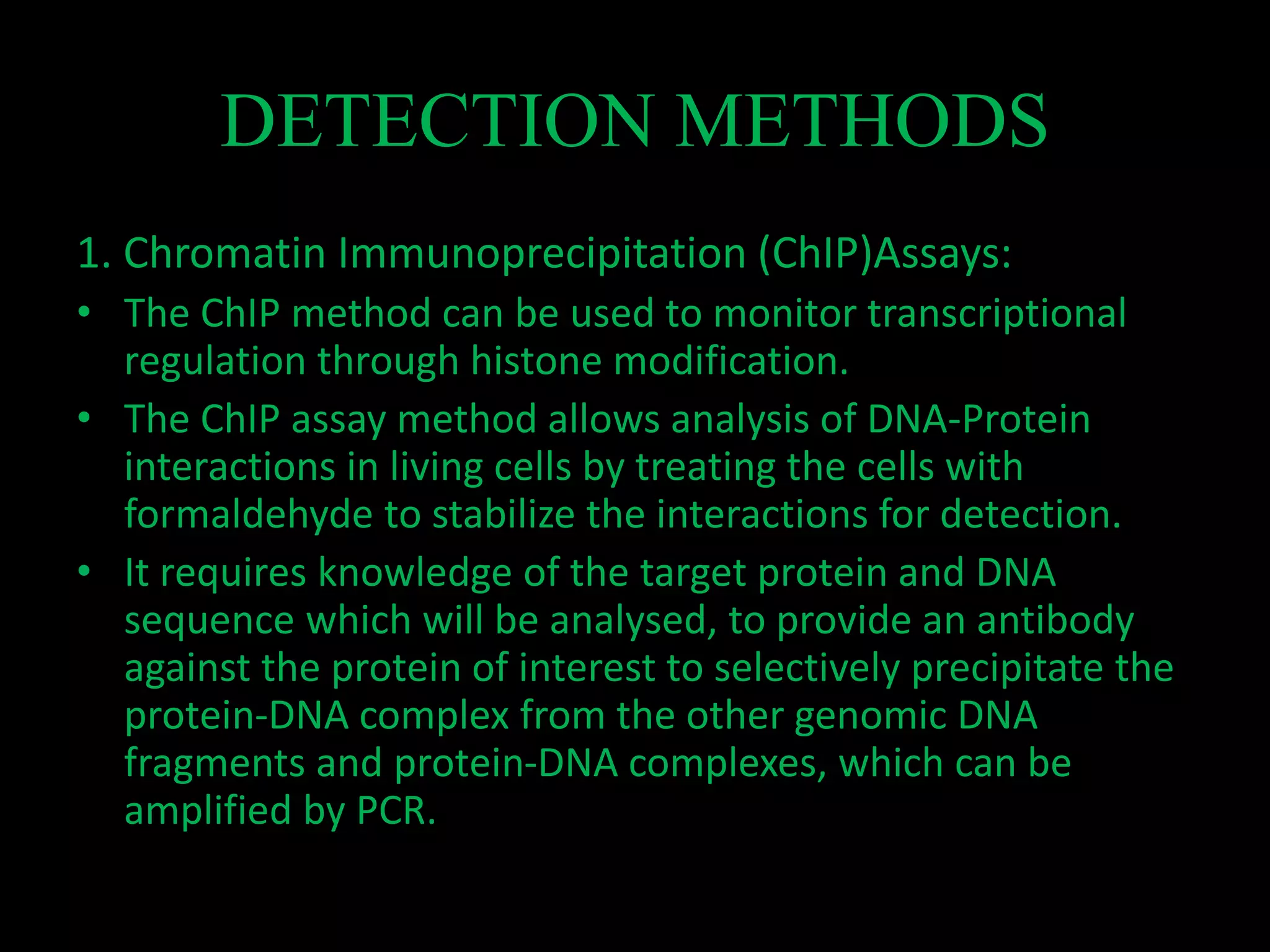 Protein – DNA interactions, an overview | PPTX