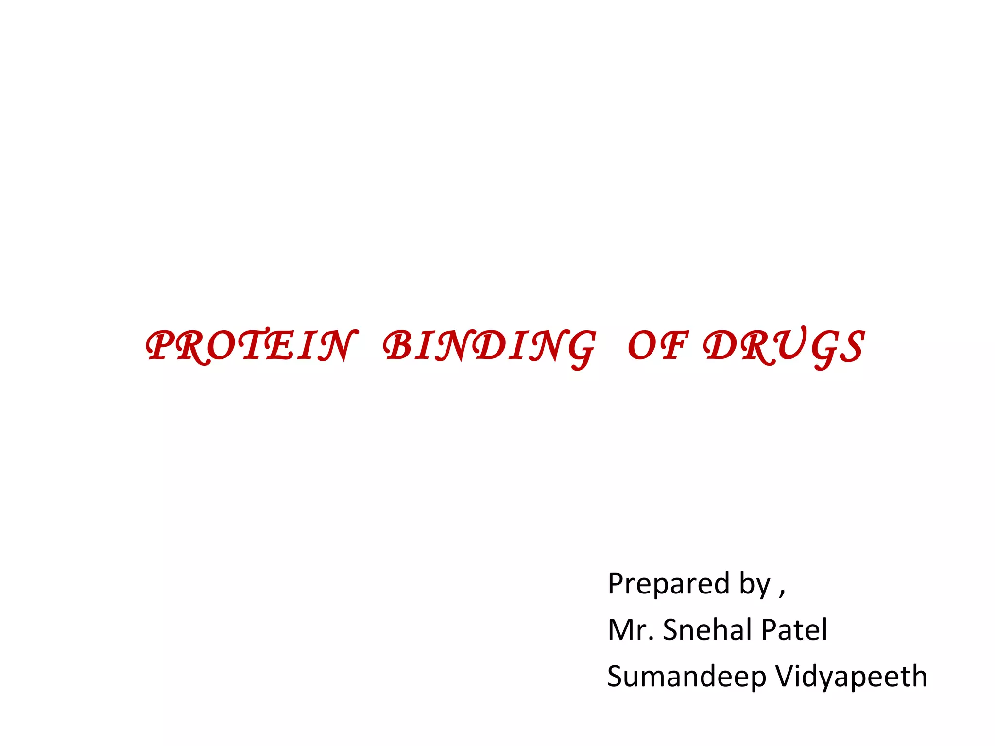 Protein drug binding PPT