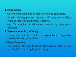 Protein Drug Binding by Ilias Ahmed (Department of Pharmacology) | PPTX