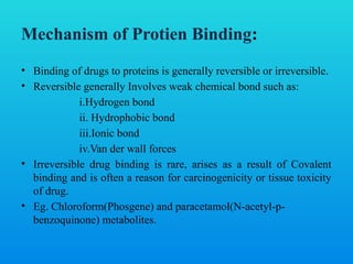 Protein Drug Binding by Ilias Ahmed (Department of Pharmacology) | PPTX