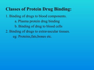 Protein Drug Binding by Ilias Ahmed (Department of Pharmacology) | PPTX