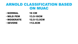 Who Muac Classification Protein energy malnutrition | PPTX