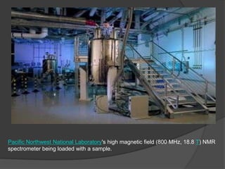Pacific Northwest National Laboratory's high magnetic field (800 MHz, 18.8 T) NMR
spectrometer being loaded with a sample.
 