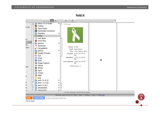 Department)of)Chemistry)
18)
fold.it(
 