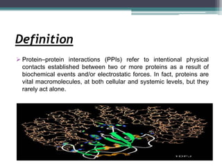 overview of the protein protein interaction | PPTX