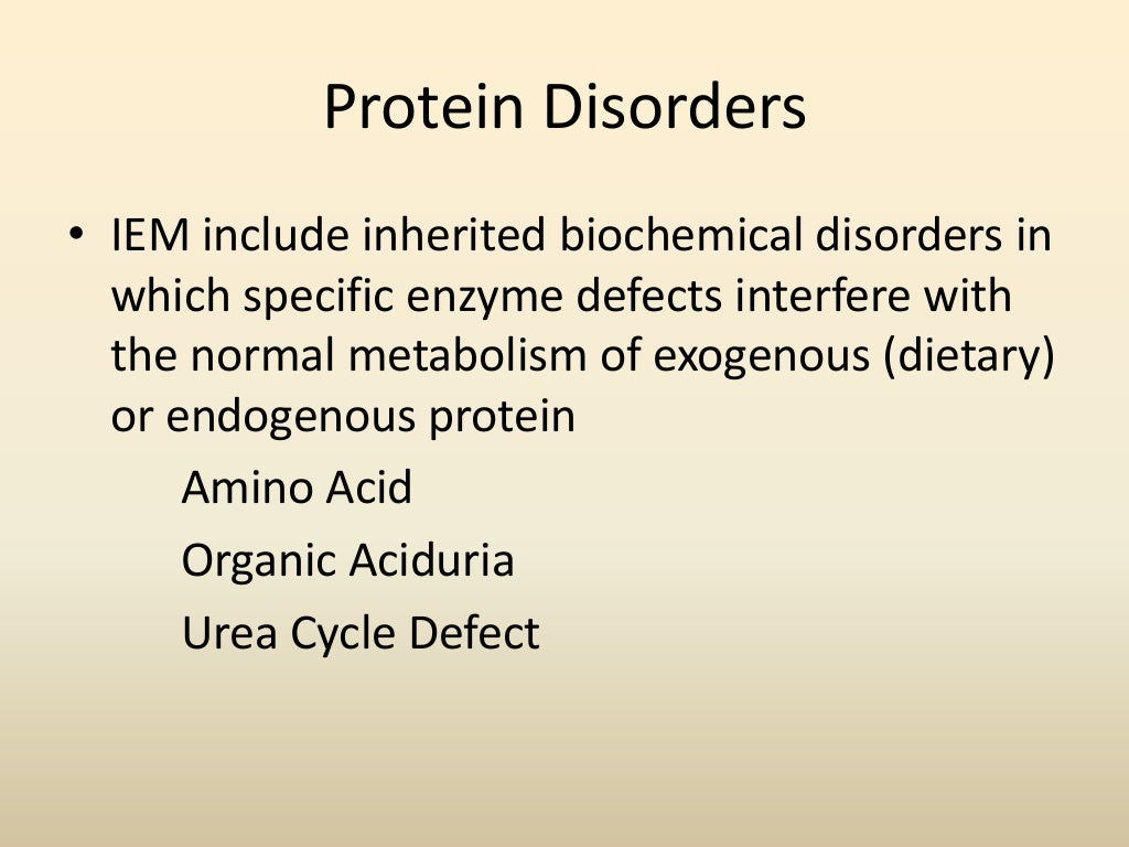 Protein metabolism disorders