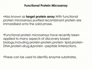 protein microarray matrix protein identification | PPTX
