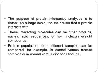 Protein Microarrays | PPTX
