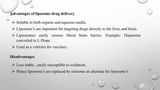 Protein and peptides drug delivery systems | PPTX