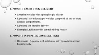 Protein and peptides drug delivery systems | PPTX