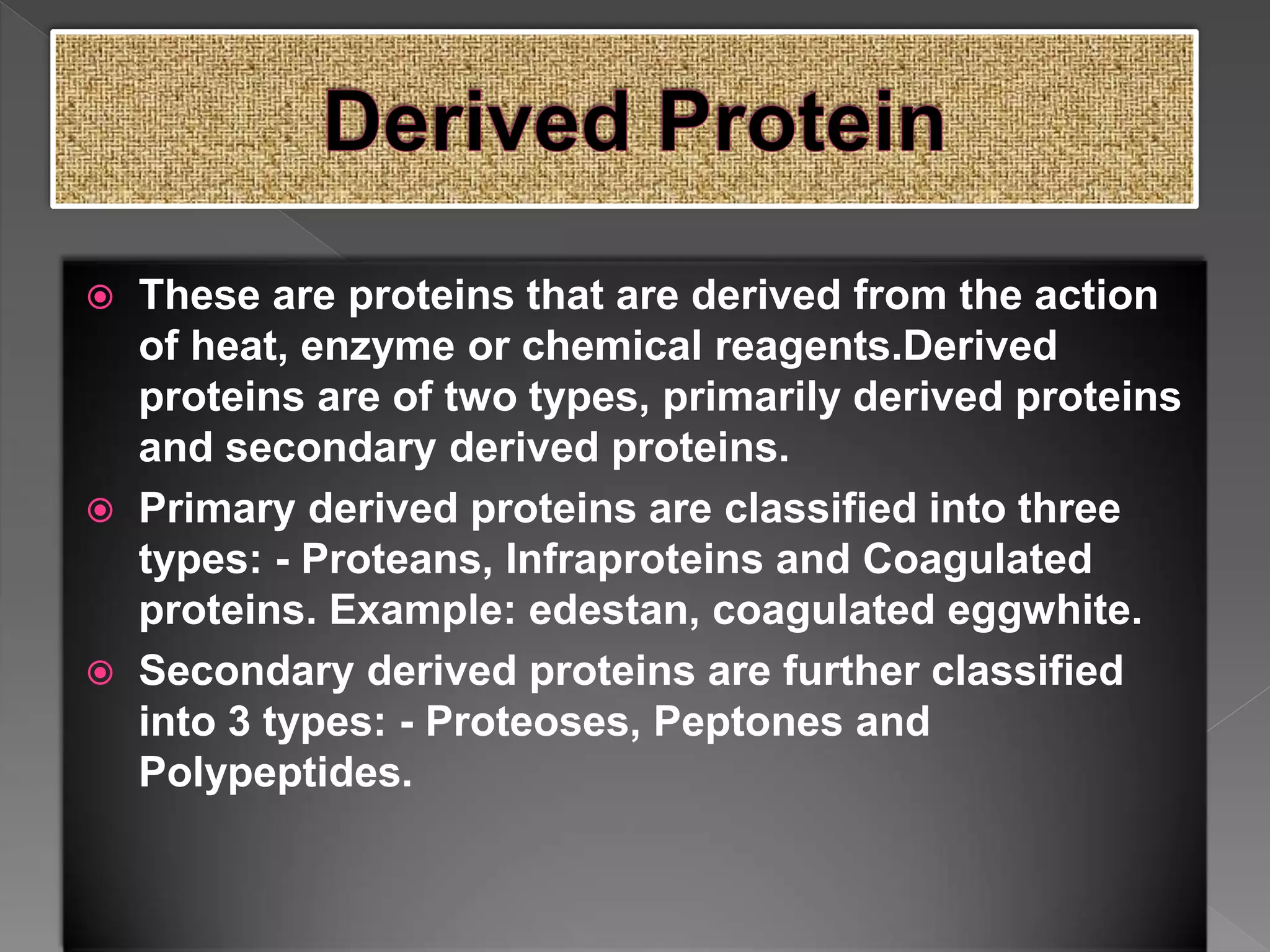 Protein Classification & Features By Syekat | PPTX
