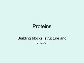 Proteins | PPT