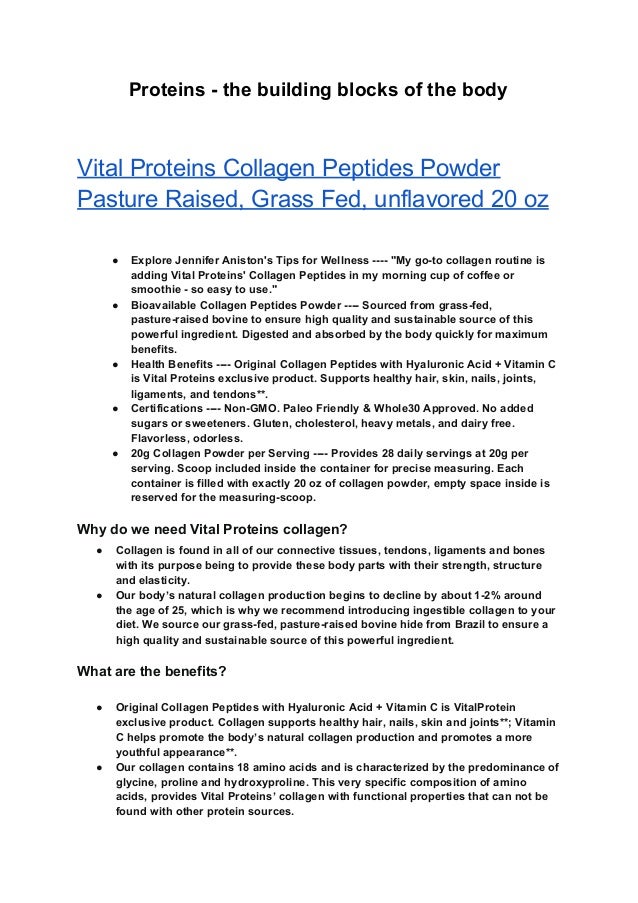 Proteins the building blocks of the body