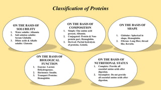 Proteins and amino acids | PDF