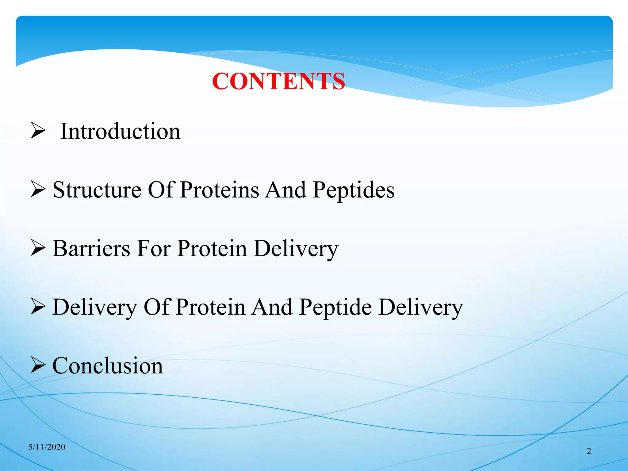 Proteins and peptide drug delivery system | PDF