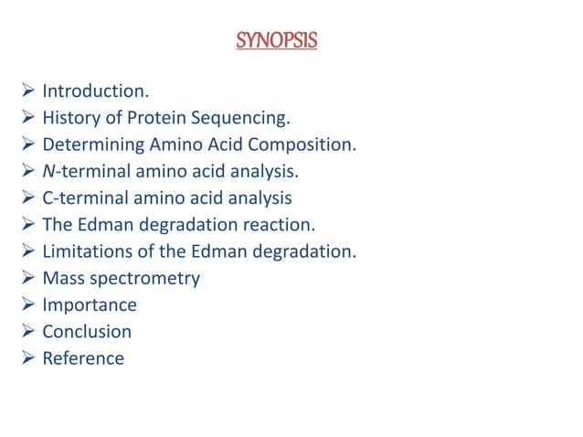 Protein seqencing by kk sahu | PPTX | Chemistry | Science