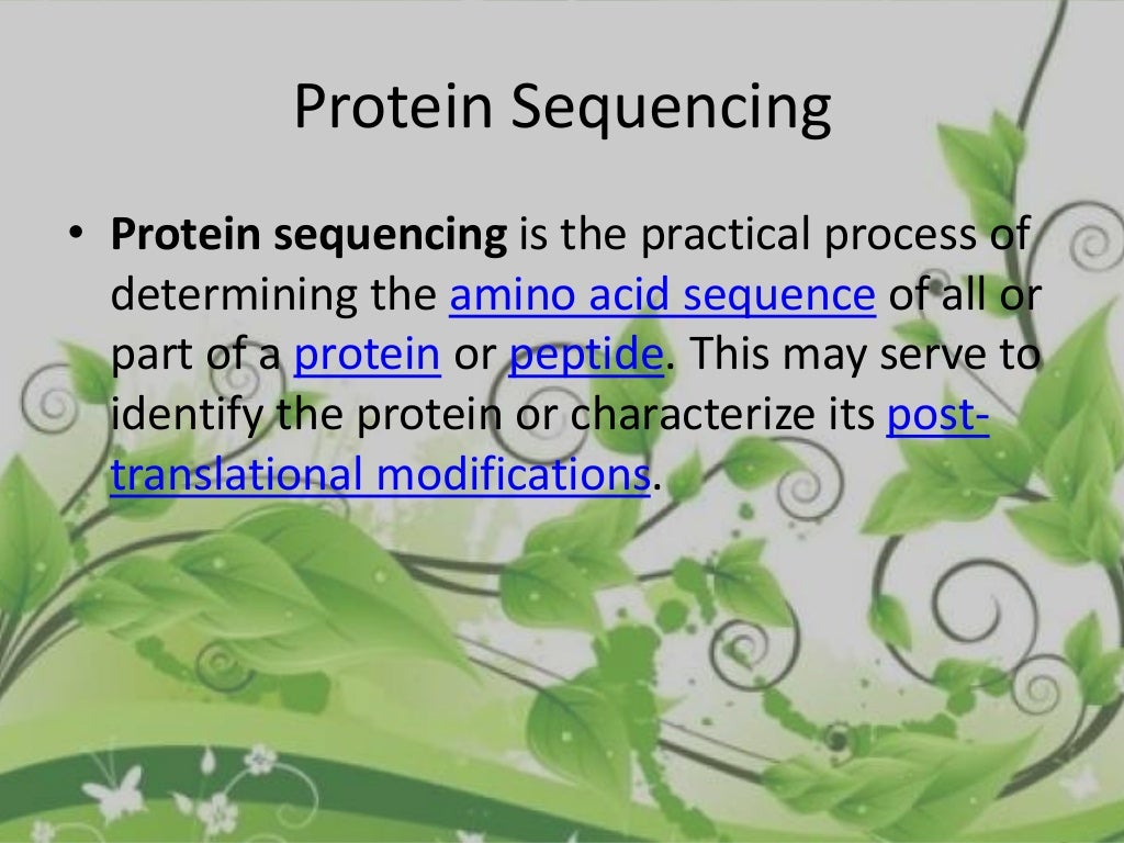 Protein sequencing