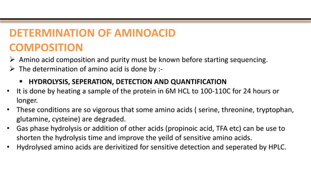 Protein sequencing by kk sahu | PPTX | Chemistry | Science