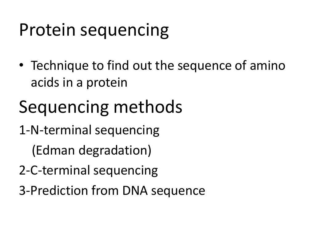 Protein sequencing presentation