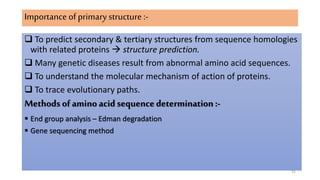 levels of protein structure , Domains ,motifs & Folds in protein structure