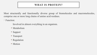 PROTEIN STRUCTURE: presentation on structure of proteins | PPTX