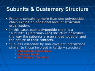 Protein Structure and Function | PPT