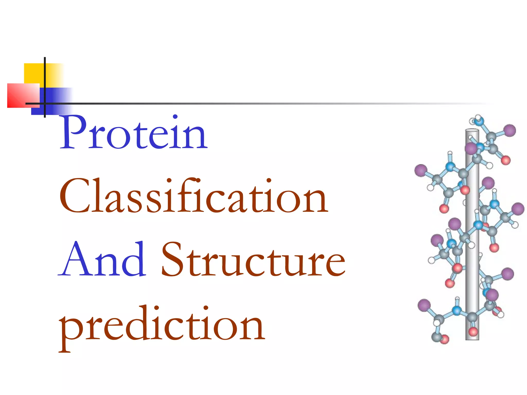 Protein
Classification
And Structure
prediction
 