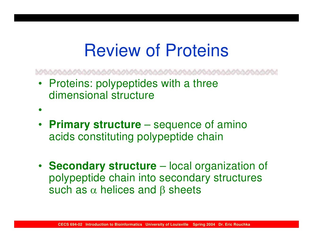 Protein Structure Prediction