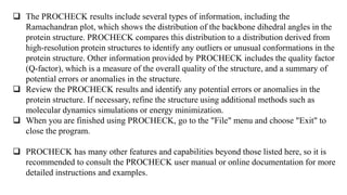 Pro Check Plot Protein structure prediction primary structure analysis.pptx