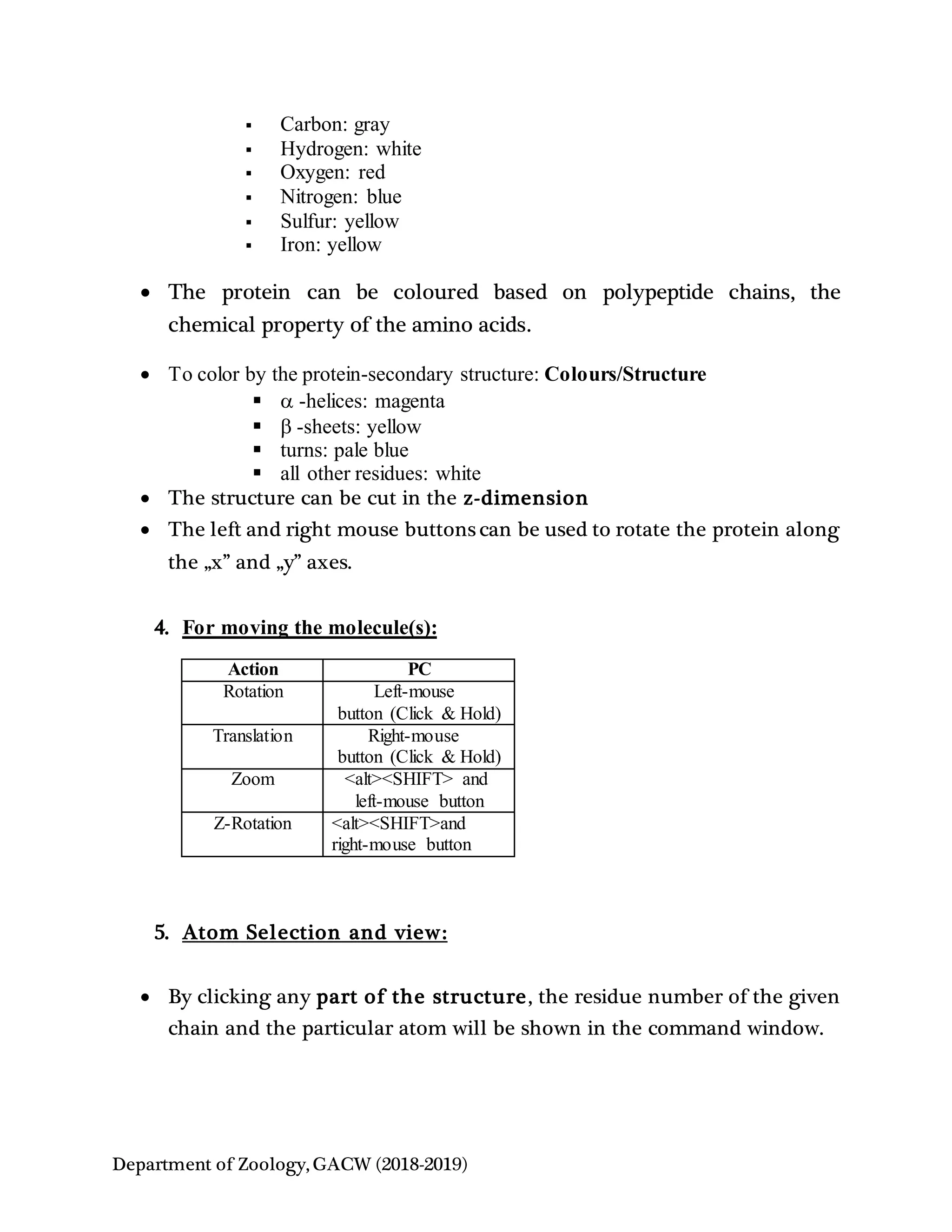 Protein structure visualization toolsRASMOL PDF