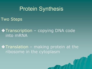 Protein synthesis | PPTX