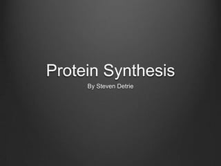 Protein Synthesis
By Steven Detrie

 