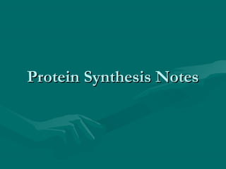 Protein Synthesis NotesProtein Synthesis Notes
 