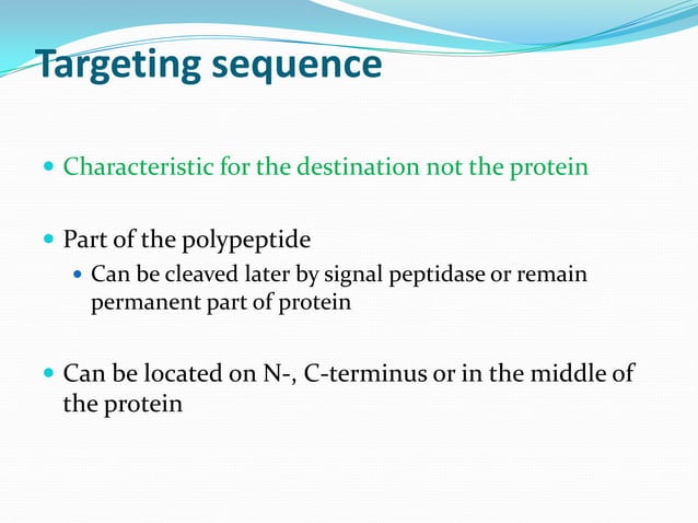 Protein targeting | PPTX