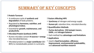 Protein Turnover and Quantification of Microbial Protein Synthesis.pptx