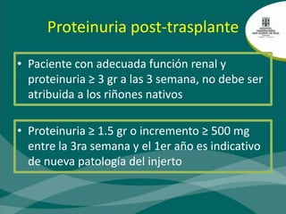 Evolución de la proteinuriaHalimi. Am J Transplant, 5: 2281–88 2005