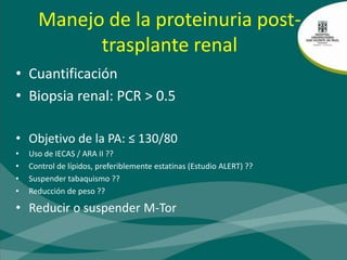 AlbuminuriaAmer H. Am J Transplant, 7: 2748–56 2007Halimi. Am J Transplant, 7: 618–625 2007
