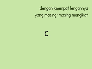 dengan keempat lengannya
yang masing-masing mengikat


    C
 