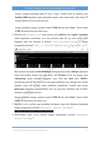 Proteksi Brute Force pada Proxmox Virtual Environment (PVE) menggunakan ...