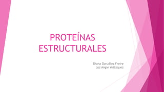 PROTEÍNAS
ESTRUCTURALES
Diana González Freire
Luz Angie Velázquez
 