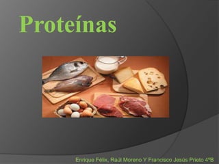 Proteínas




     Enrique Félix, Raúl Moreno Y Francisco Jesús Prieto 4ºB
 