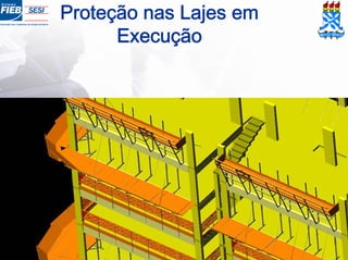 Proteção nas Lajes em
Execução
 